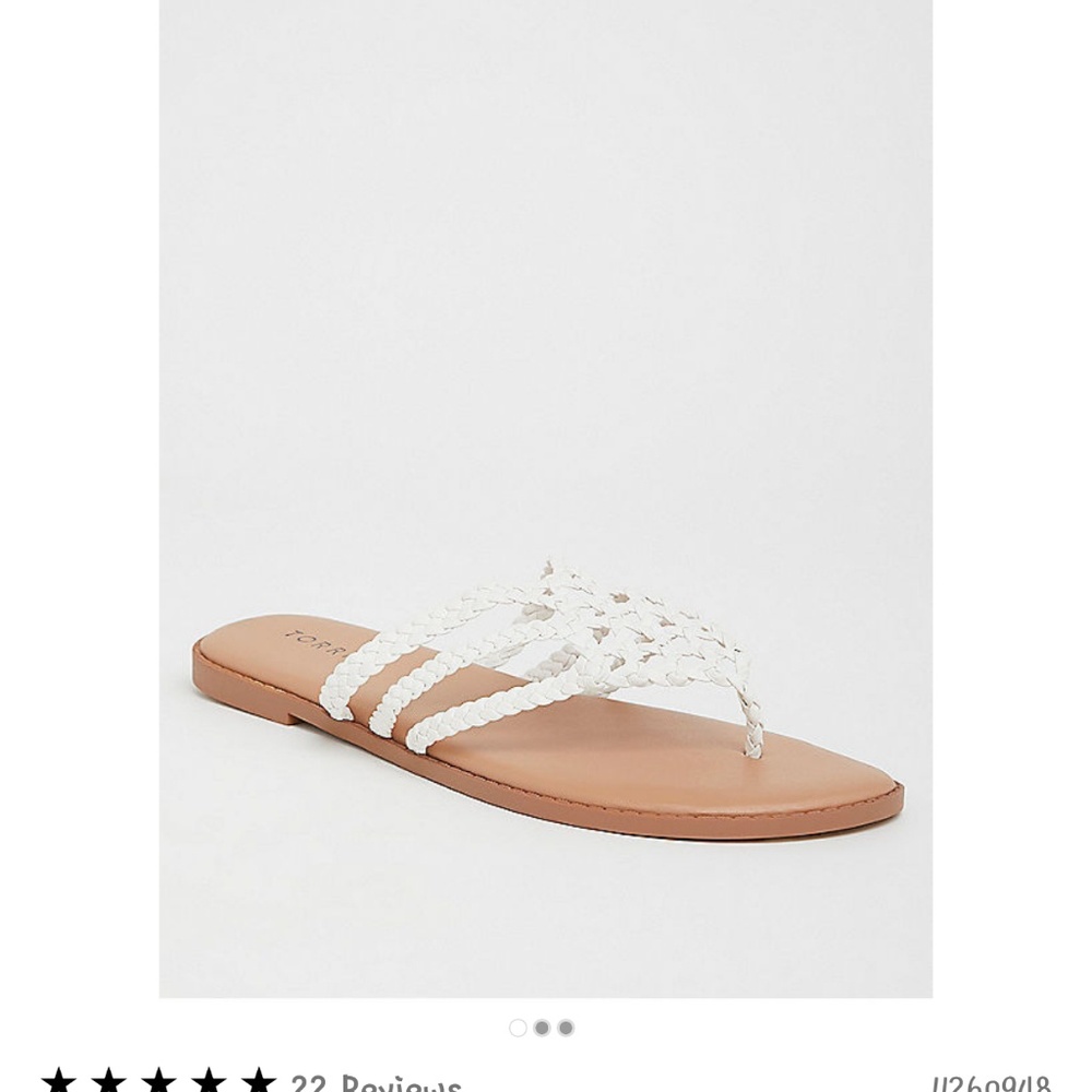 Torrid white thong sandal...nwot